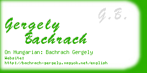 gergely bachrach business card